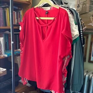 Shein Women's Red Blouse